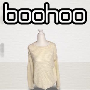 Chunky White Sweater from BooHoo
